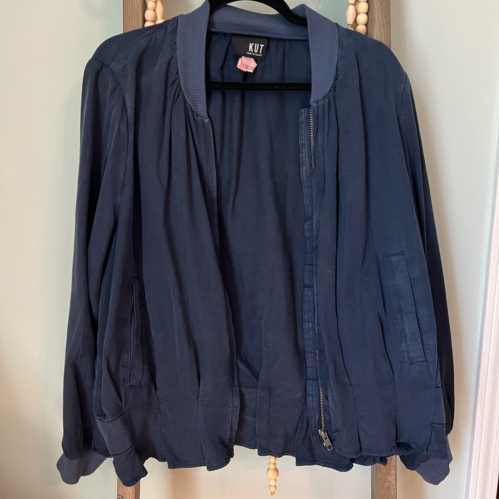 KUT FROM THE KLOTH cotton, navy bomber jacket size L